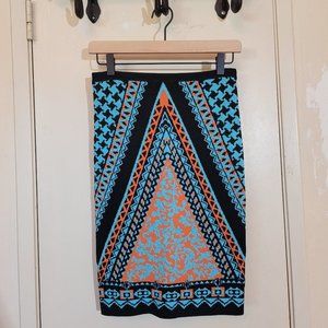 Like New Boho-Aztec Print Pencil Skirt - Size Small